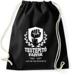 printfashion Testépítő vagyok - Sportzsák, Tornazsák - Fekete (8952059)