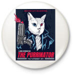 printfashion Terminátor cica - Kitűző, hűtőmágnes - Fehér (11839120)