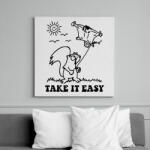 printfashion Take it easy - Vászonkép - Fehér (13550458)