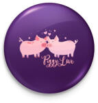 printfashion piggy_love - Kitűző, hűtőmágnes - Lila (14522316)