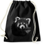printfashion Vörös panda (fekete-fehér újság) - Sportzsák, Tornazsák - Fekete (14446930)