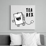 printfashion Tea Rex - Vászonkép - Fehér (6634042)