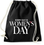 printfashion Minden nap a Nők napja - Sportzsák, Tornazsák - Fekete (4594952)