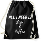 printfashion All you need is Yoga & Coffee - Sportzsák, Tornazsák - Fekete (2465983)
