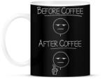 printfashion Kávé előtt, kávé után. . . - Bögre - Fekete (793951)