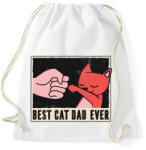 printfashion Best Cat Dad Ever - Sportzsák, Tornazsák - Fehér (4173929)