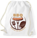 printfashion BBQ bárhol és bármikor - Sportzsák, Tornazsák - Fehér (6292384)