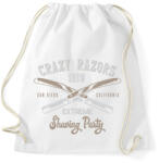printfashion Borbély 02 - Crazy razors - Sportzsák, Tornazsák - Fehér (4946054)