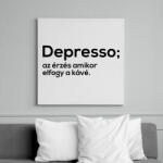 printfashion Depresso - Vászonkép - Fehér (6633225)