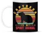 printfashion Spirit animal - Capybara - Bögre - Fekete (12747789)