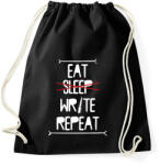 printfashion Eat, write, repeat - Sportzsák, Tornazsák - Fekete (10435223)