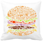 printfashion Hamburger - Párnahuzat, Díszpárnahuzat - Fehér (13192014)