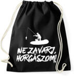 printfashion Ne zavarj horgászom - Sportzsák, Tornazsák - Fekete (4702645)