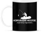 printfashion Horgászni megyek majd holnap megcsinálom - Bögre - Fekete (4711214)