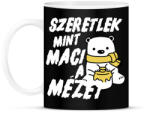 printfashion Szeretlek, mint maci a mézet - páros minta - Bögre - Fekete (16814688)