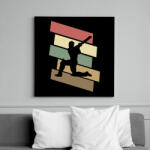 printfashion Krikett játékos - Vászonkép - Fekete (15836013)