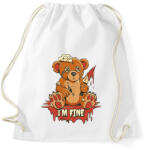 printfashion Maci jól vagyok, I am fine - Sportzsák, Tornazsák - Fehér (11535770)