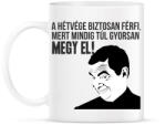 printfashion a hétvége biztosan férfi - Bögre - Fehér (2082054)