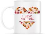 printfashion I love knitting - Bögre - Fehér (6981848)