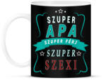 printfashion Szuper Apa! - Bögre - Fekete (2403013)