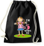 printfashion 5 years old" for girl - Sportzsák, Tornazsák - Fekete (13462860)