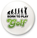 printfashion Golfozás evolúció - Kitűző, hűtőmágnes - Fehér (3078990)