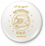 printfashion A legnagyobb motorosok - KTM-et - Kitűző, hűtőmágnes - Fehér (7204976)