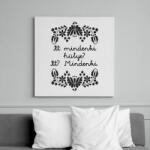 printfashion Itt mindenki hülye? Itt? Mindenki. - Vászonkép - Fehér (16380177)