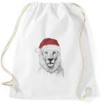 printfashion Santa lion - Sportzsák, Tornazsák - Fehér (463752)