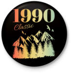 printfashion 1990 - Kitűző, hűtőmágnes - Fekete (12726323)