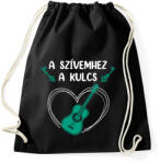 printfashion A szívemhez a kulcs - Gitár - Sportzsák, Tornazsák - Fekete (7641036)