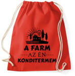 printfashion A farm az én konditermem - Sportzsák, Tornazsák - Piros (1673885)