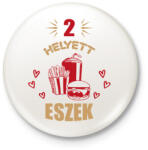 printfashion Páros terhesség - kismama - Kitűző, hűtőmágnes - Fehér (13726008)
