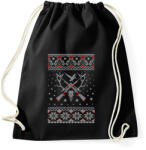 printfashion Vadász karácsony - Sportzsák, Tornazsák - Fekete (463048)