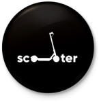 printfashion Scooter - Kitűző, hűtőmágnes - Fekete (13822961)