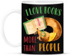 printfashion I love books - more than people - Bögre - Fekete (7260959)