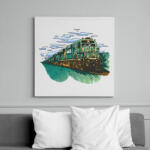 printfashion Vonat - Vászonkép - Fehér (7565239)