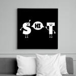 printfashion HI - Vászonkép - Fekete (6642950)