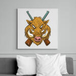 printfashion Vaddisznó - Vászonkép - Fehér (6640004)