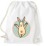 printfashion Jóga nyuszi - Sportzsák, Tornazsák - Fehér (2372778)