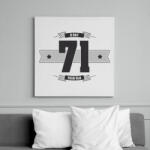 printfashion b-day-71-dark-lightgrey - Vászonkép - Fehér (6622852)