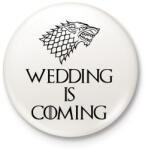 printfashion Wedding is Coming - Kitűző, hűtőmágnes - Fehér (3089819)