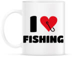 printfashion I love fishing - Bögre - Fehér (13623700)