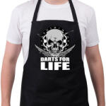 printfashion Darts for Life - Kötény - Fekete (4933649)