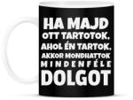 printfashion HA MAJD OTT TARTOTOK. . . - Bögre - Fekete (10457403)