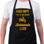 printfashion grumpy old mans motorcycle club - Kötény - Fekete (4930538)