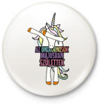 printfashion Unikornis szülinap május - Kitűző, hűtőmágnes - Fehér (3082336)