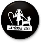 printfashion A játéknak vége - Kitűző, hűtőmágnes - Fekete (3098457)
