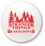 printfashion Stranger Things karácsony - Kitűző, hűtőmágnes - Fehér (10945873)