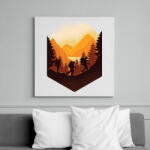 printfashion Hegyi túra - Vászonkép - Fehér (11911908)